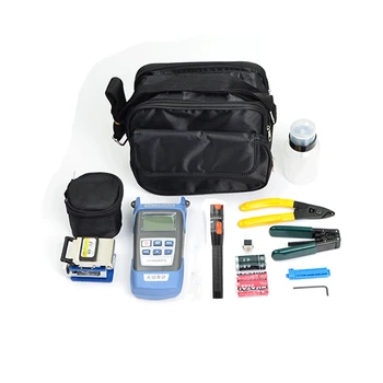 

FTTH fiber optic tool kit FC-6S Fiber Cleaver Optical Power Meter 5-30km Visual Fault Locator otdr with Stripping Pliers