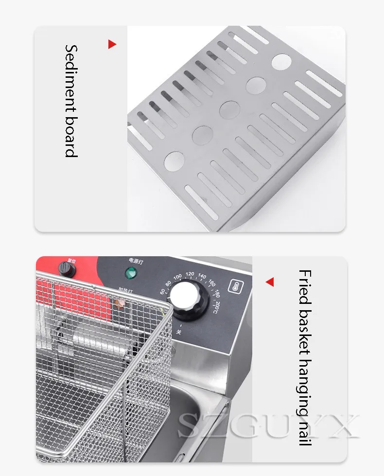 Нержавеющая сталь большая одноцилиндровая фритюрница 12л электрическая фритюрница одноцилиндровая фритюрница для жареного картофеля фри фритюрницы жареная курица