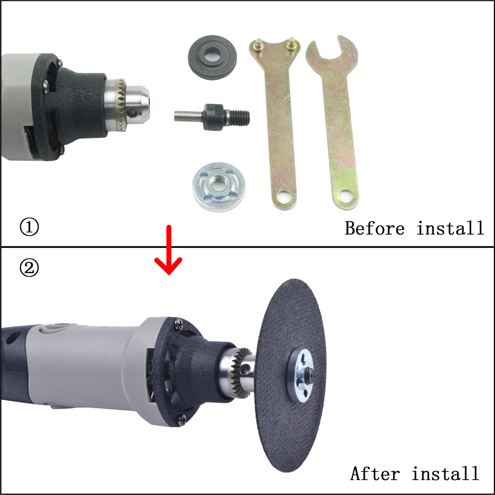 POLIWELL 5 шт. 6 мм, электрическая дрель конвертер Шпиндельный адаптер угловой шлифовальный станок шатун для шлифовки отрезных колес