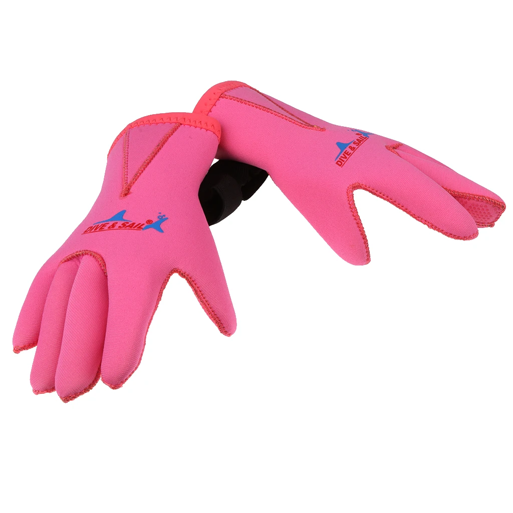 XL Pink Противоскользящие детские зимние перчатки для подводного плавания для серфинга, подводной охоты, защитные перчатки для водных видов спорта, перчатки Гидрокостюма - Цвет: XL Pink