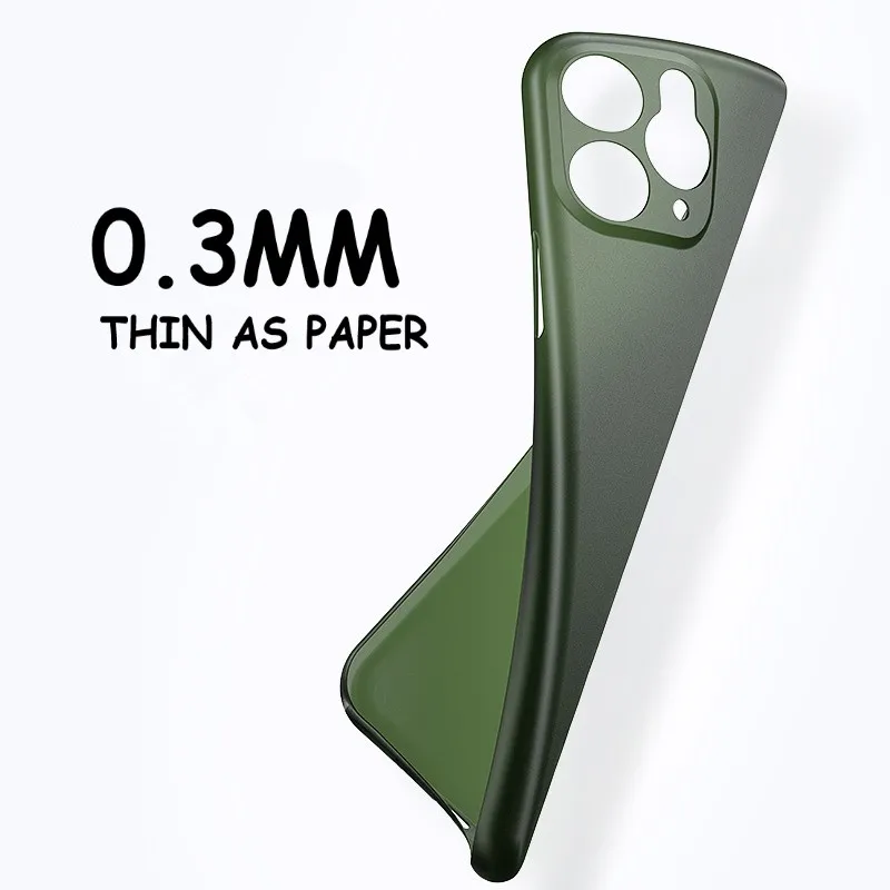 200Pcs/Lot 0.3MM Thin Frosted Soft PP Phone Cases