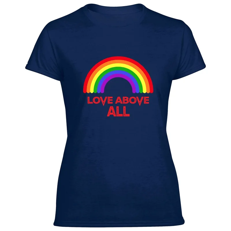 Трикотажная футболка Sunlight Pride Love Above All для мужчин Kawaii с графическим круглым вырезом для мальчиков и девочек футболки