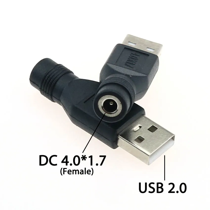 USB to DC Adapter 1piece DC 3.5 * 1.35/4.0 * 1.7MM female socket to USB 2.0 male socket Laptop Converter