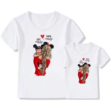 

Family Look Mama Baby Mouse Matching T Shirt Cotton Mother and Daughter Clothes Mommy And Me Outfits Mum Baby Girl Clothes