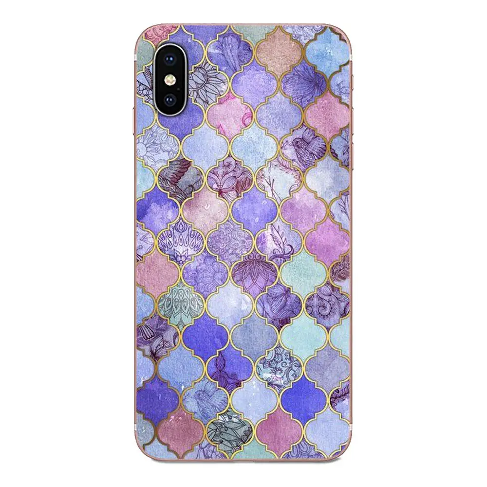 Мягкая Печать для huawei Honor Коврики Nova Примечание 20 20С 30С 5 5I 5T 7C 8A 8X9X10 Pro Lite Play Радужная Пастель мароканская Акварельная краска - Color: as picture