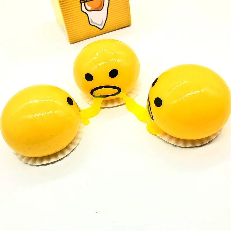 Disgusting egg yolk vomiting egg yolk lazy egg milk yellow vomiting ball to spread hot decompression 5