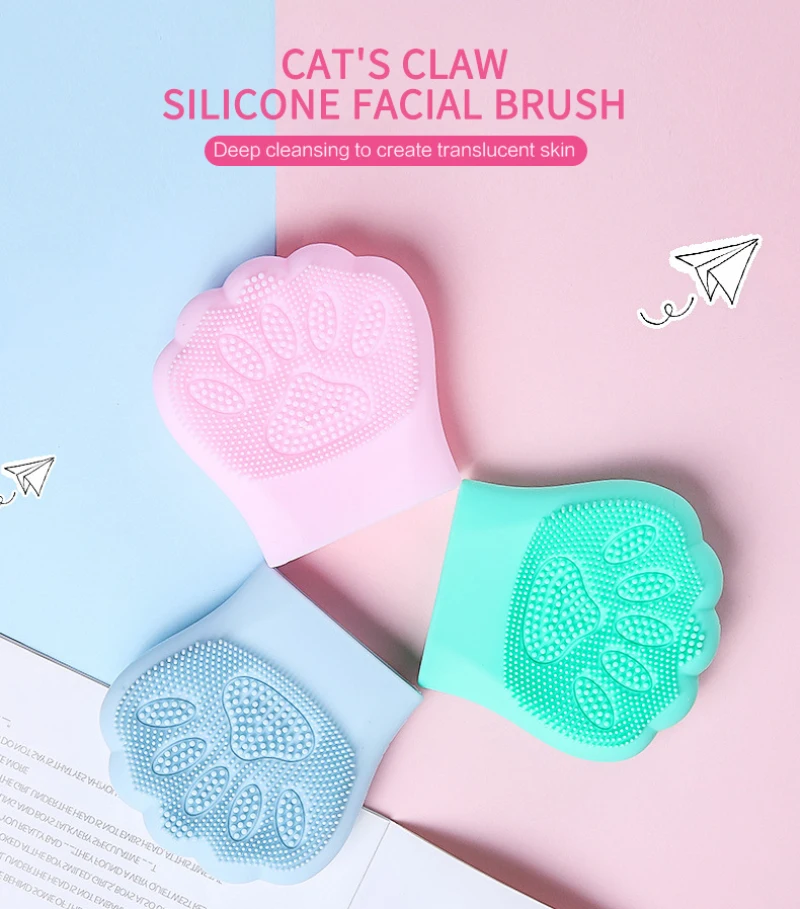 2020 Cat Claw Silicone Beauty Washing Pad Facial Exfoliating Blackhead Face Cleansing Brush Tool Soft Deep Cleaning New | Красота и