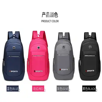 

High Capacity Men Backpack Laptop 15.6 Oxford Gray Solid High School Bags Teen College Student Back Pack Multifunctional Bagpack