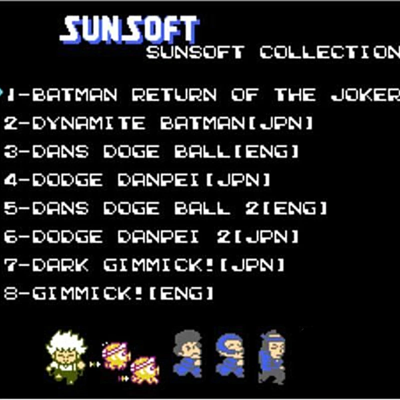Sun-soft Coleção Cartão de Jogo para Nintendo,