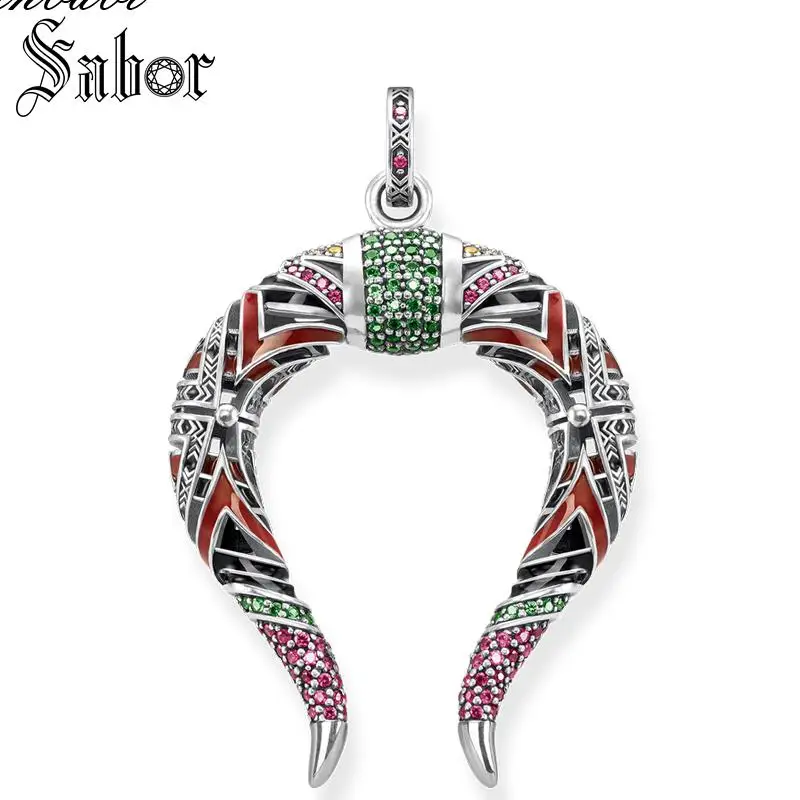 Pendant Asian Dragon Horns silver color For Women &amp Men Ethnic Jewelry Gift Lucky Fit Link Necklace thomas | Украшения и