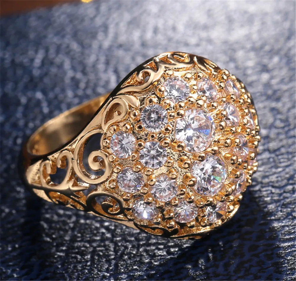 Большие хип-хоп Стразы для мужчин Iced Out Bling квадратное кольцо цвета розового золота Pave Установка CZ Обручальные кольца высшего качества