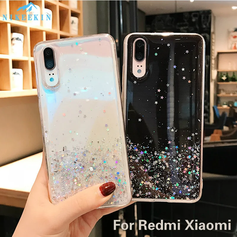 Блестящий чехол для Redmi K30 K20Pro Note 8T 8A 7S 7A 6A 5A 4X блестящий Xiaomi 10Pro CC9E 9T A1 A2 телефона с