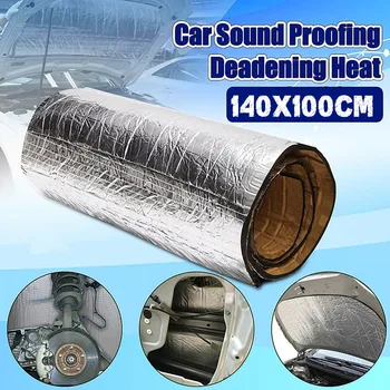 

140x100cm 6mm Upgraded Heat Insulation Cotton Noise Insulation Car Sound Proof Insulation Engine Firewall Heat Aluminum Foam