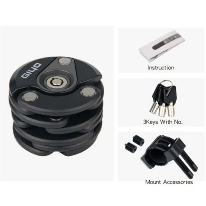 Folding Bicycle Lock Mounting Accessory Scooter Motorcycle Moped Anti-theft