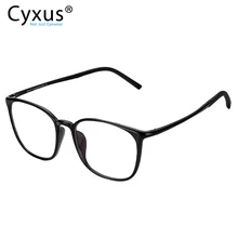 Cyxus Ретро Анти-синий светильник, очки для снятия напряжения, супер гибкая оправа UL, прозрачные линзы, унисекс, компьютерные очки 8061