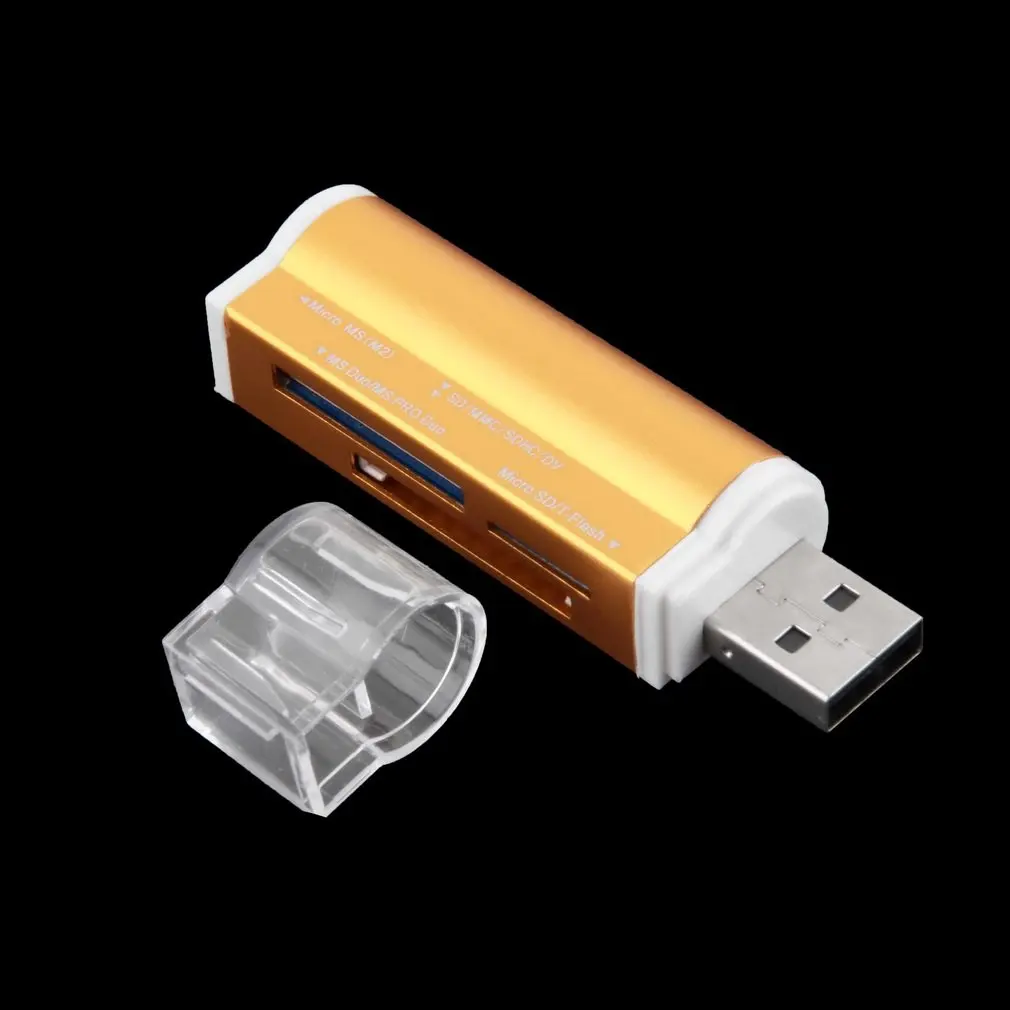 USB 2,0 все в 1 мульти слот для карт памяти кард-ридер внешней вспышки для T-Flash MMC TF M2 карта памяти SD карты