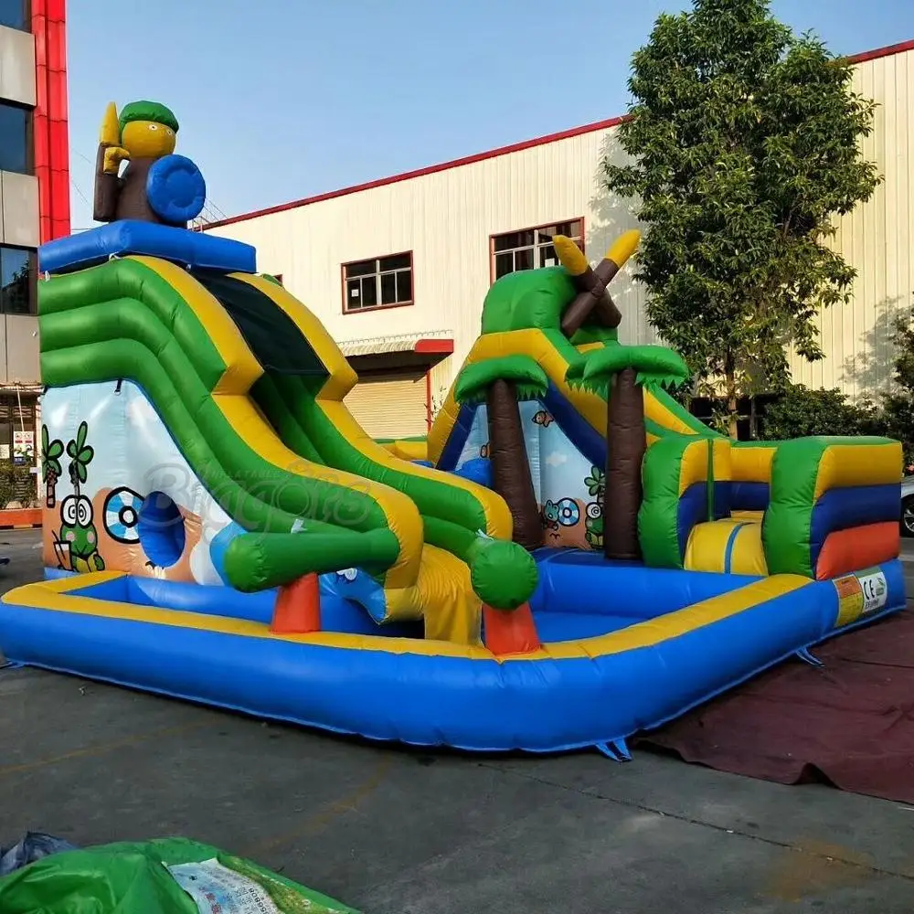 Cheap Outdoor Giant Inflatable Water Park Jumping Slide Bouncer