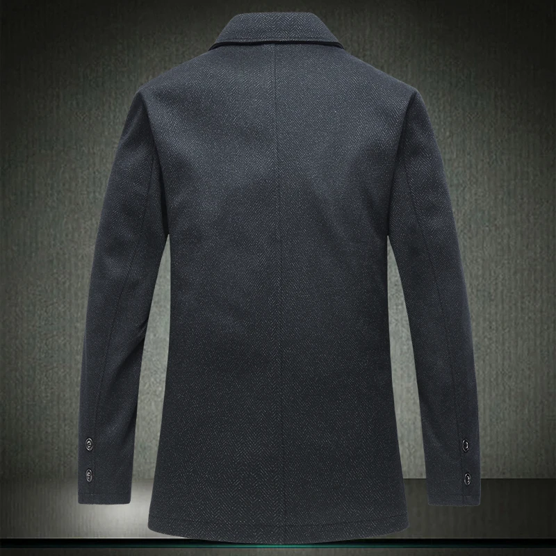 Мужчины ne Мужчины куртка осень и зима куртки Два цвета кнопки лацканы куртки пальто среднего возраста