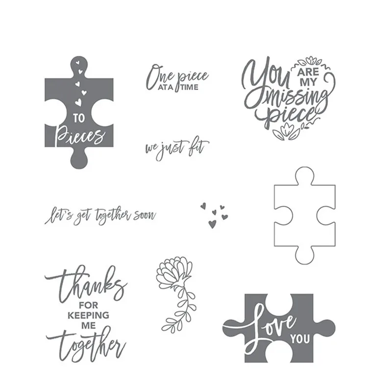 Puzzle piece Transparent Clear Stamps for DIY Scrapbooking/Card Making