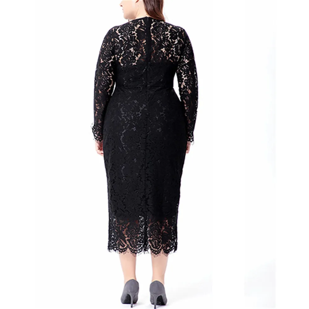 Женское кружевное платье с вырезами размеры до 6xl|plus size lace dress|plus dressbig dress |