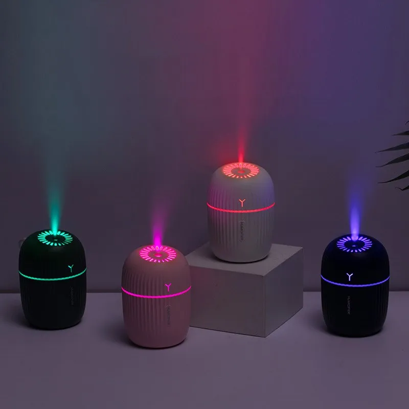 

2020 Ultrasonic Mini Air Humidifier 200ML Aroma Essential Oil Diffuser for Home Car USB with LED Night Lamp Bass Humidification
