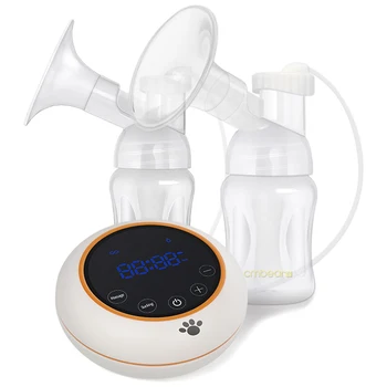 

CMBear Double Electric Breast Pump Powerful Suction Baby Milk Bottle Baby USB Breastfeeding Pump with LED Baby Milk Pump