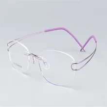 Женские Ретро очки без оправы B-titanium, прогрессивные Мультифокальные линзы, розовые красные очки для чтения, близкие к дальней пресбиопии