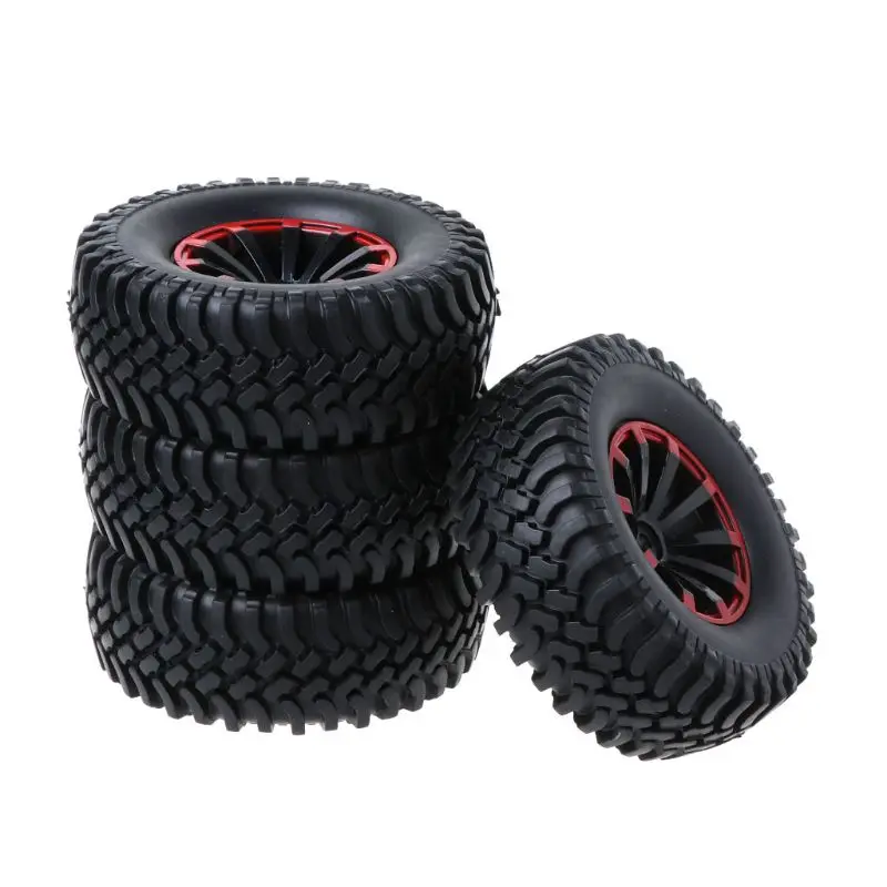 

4pcs 1.9 inch Wheel Rim and Rubber Tires for 1:10 RC Rock Crawler Axial SCX10 D90 Tamiya CC01
