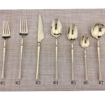 

Korean Rice Soup Scoops 18/10 Dinner Set Shiny Champagne Gold Cutlery Set Stainless Steel Dinnerware Set Tableware Set 1piece