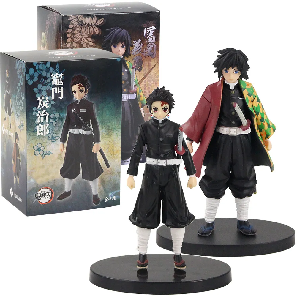 16-18 см аниме Demon Slayer Kimetsu no Yaiba Kamado Tanjirou Tomioka Giyuu ПВХ фигурка модель игрушки Brinquedos подарки на день рождения
