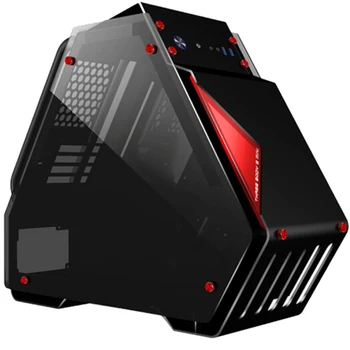 

DIY MATX Computer Gaming Case Dual-Side Transparent Tempered Glass Support ITX Motherboard USB3.1 Micro-ATX M-ATX Desktop Cases