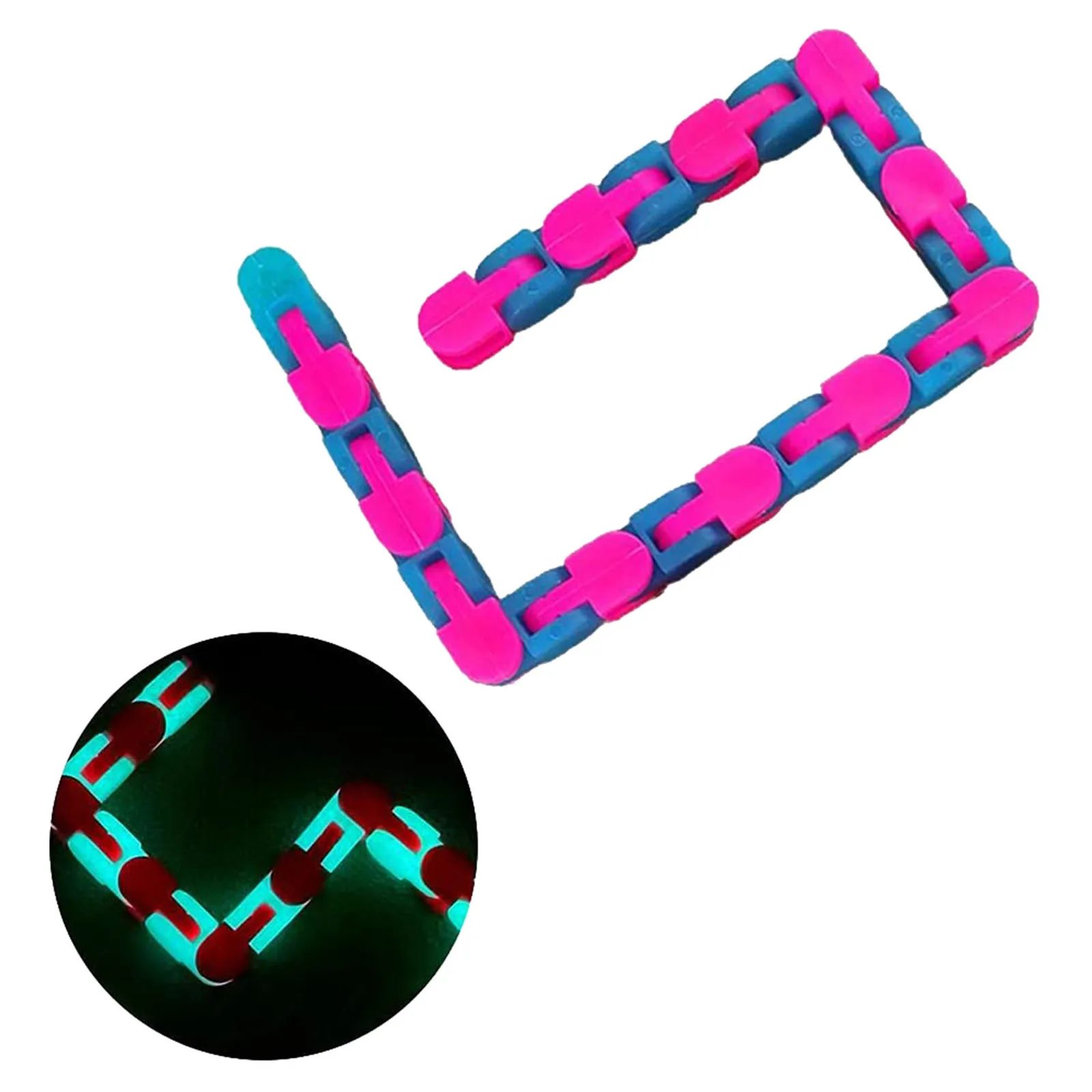 New 24 Links Wacky Tracks Fidget Antistress Chain Toy For Children Bike Chain Stress Relief Bracelet Adults Sensory Toy Gifts