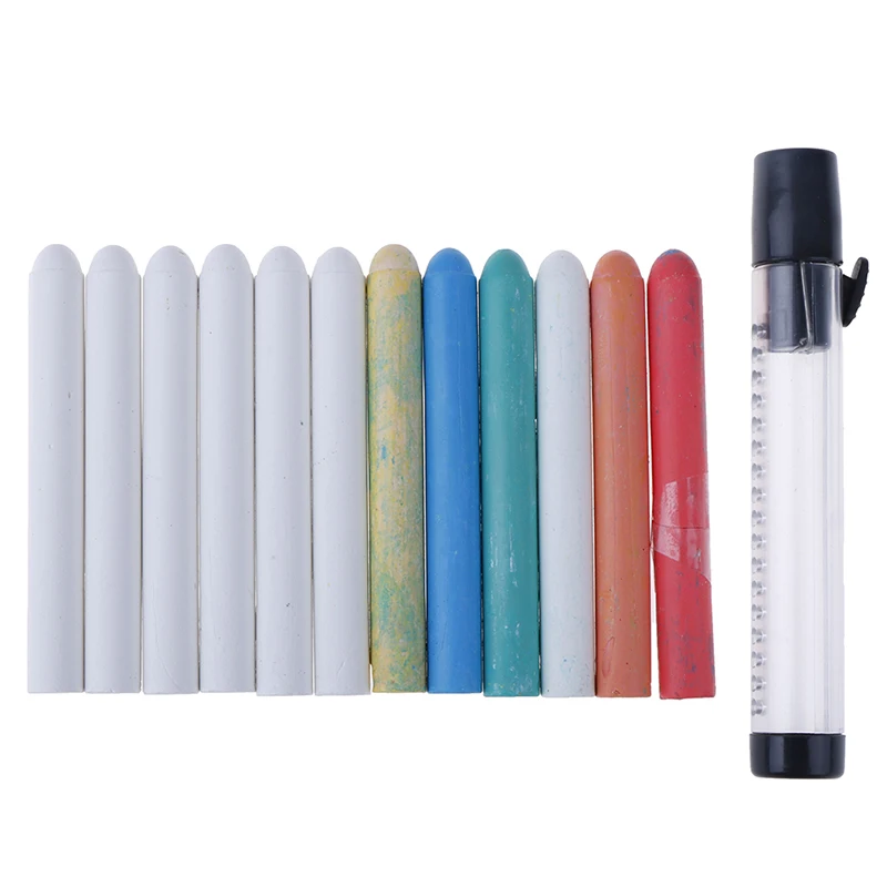 6 unids/lote Color blanco sin polvo de tiza plumas para pizarra frasco de cocina extraíble 6 Color Soluble en agua, la marca de tiza bolígrafo papelería