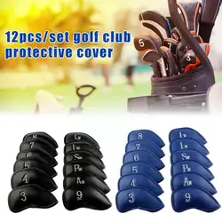 12pcs/set Portable Pu Golf Club Iron Covers Protector D11 Dropship Cover Set Golfs 19 F6p6