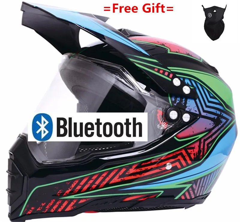 DOT Solid Matt Black Motorcycle Helmet Full Face Scooter Crash Motorbike Safety with bluetooth - Цвет: BT-686c-21-clear