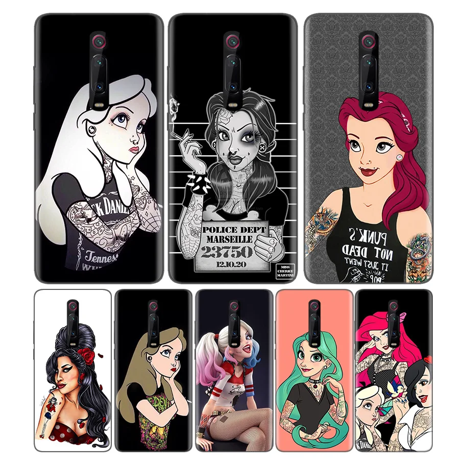 

Black Soft Silicone Bag Cover Case for Xiaomi Mi 9T CC9 Redmi 4 4X 5 6 6A 7 7A Note Plus K20 Pro F1 Tampa Fall Tattoo Alice Ari