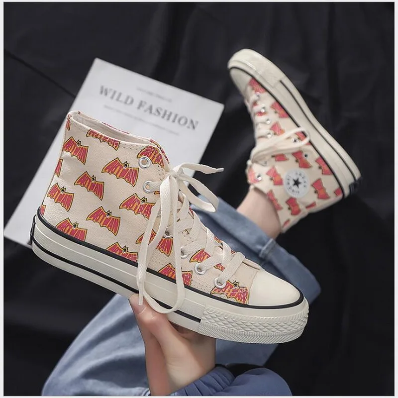 Womens Shoes Platform Sneakers ulzzang Casual Shoes Canvas Student Flats Shoes Women
