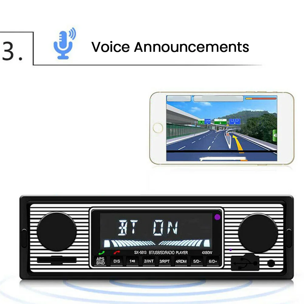 Автомагнитола Поддержка карты MP3 Bluetooth аксессуары ретро смарт-плеер Авто простое управление FM ЖК-дисплей стерео электронный