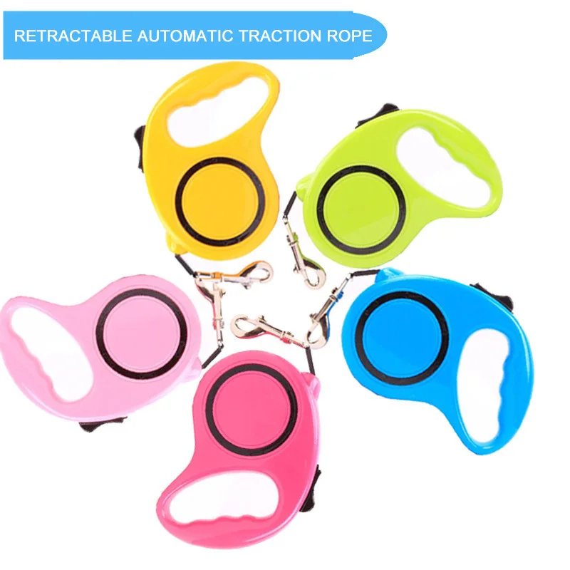 

6pc/lot 3M/5M Retractable Dog Leash Automatic Flexible Dog Puppy Cat Traction Rope Belt Dog Leash for Small Medium Dogs YY10