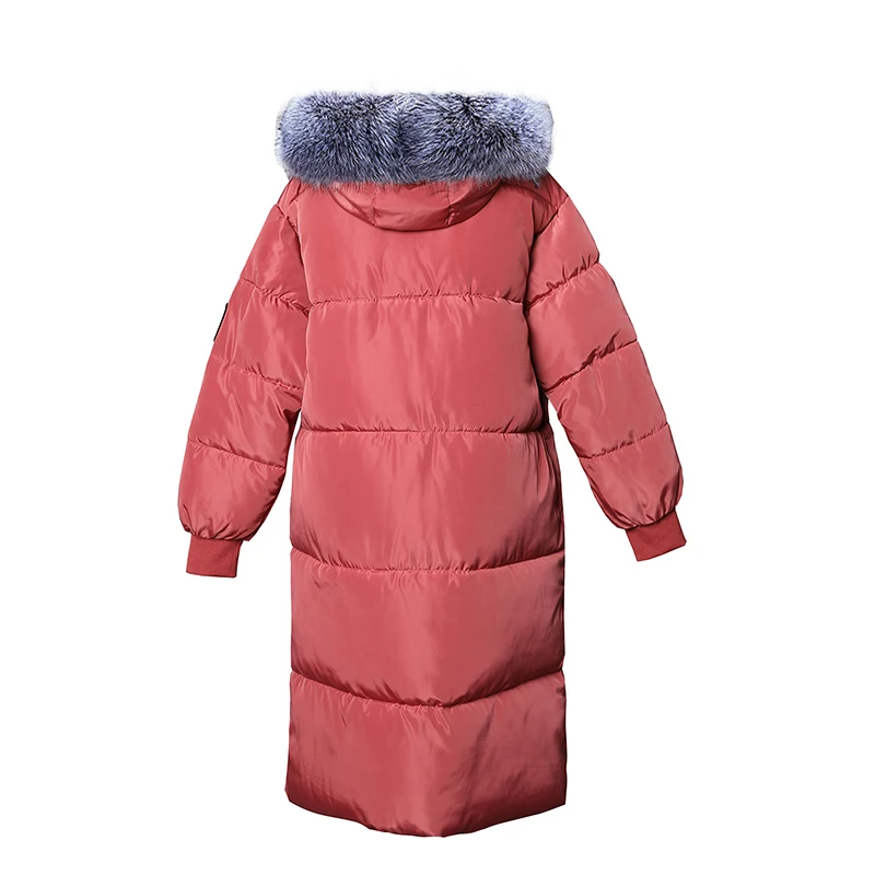 Новое поступление зимняя куртка женская с капюшоном с мехом Модная парка Теплая утепленная верхняя одежда плюс размер 7XL Женское пальто длинные парки
