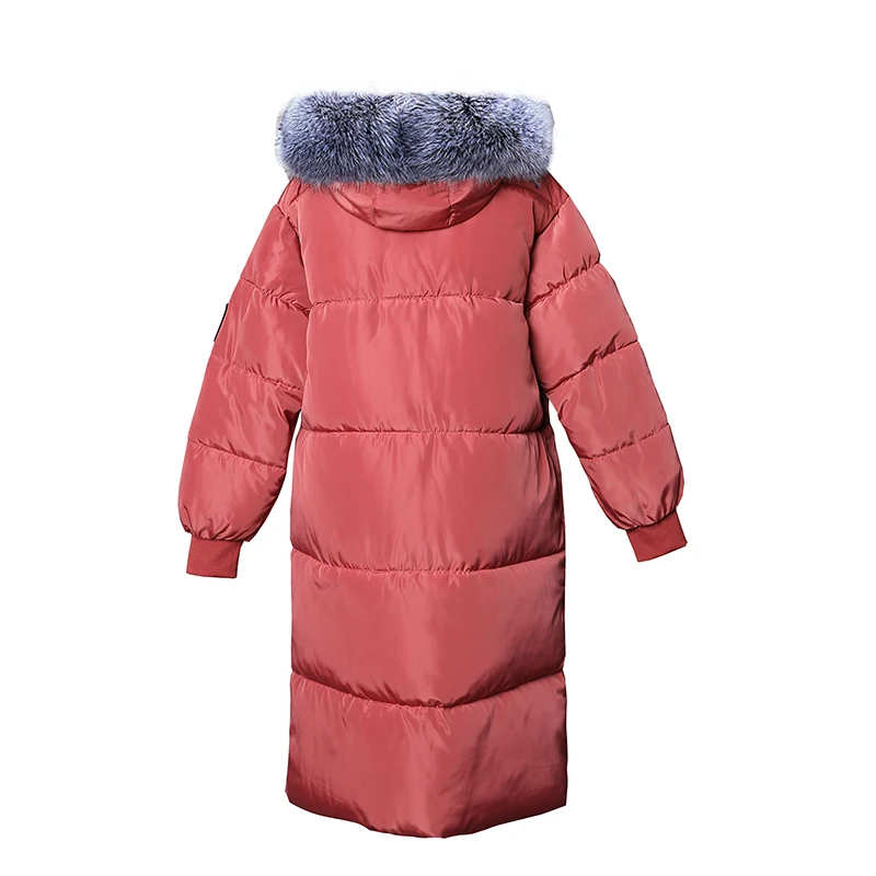 Women Loose Plus size 7XL Winter Female Jackets New Hooded Women's down jacket Fake hair collar Winter coat Female Parkas