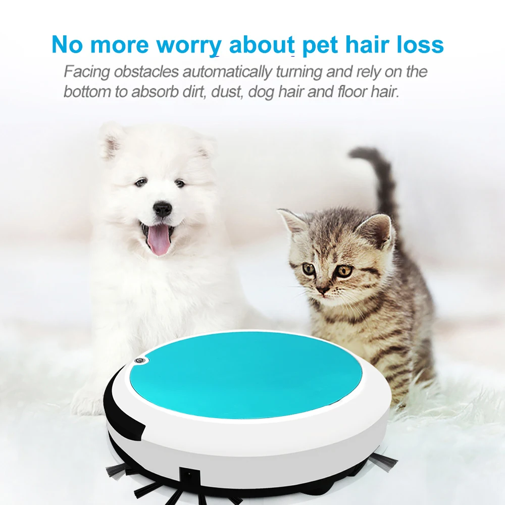 Automatic Vacuum Cleaner Electric Robot Mopping Sweeping Suction Cordless Auto Dust Sweeper Machine Anti-drop for Home Cleaning