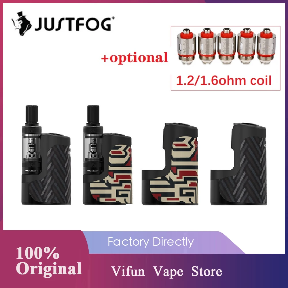 Оригинальный комплект JUSTFOG Compact 16 с батареей 1400 мАч и атомайзером 1 9 мл набор вейпа