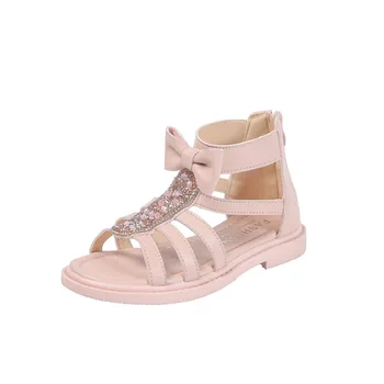 

Girls Sandals 2020 Summer New Fashion Tide Soft Bottom Princess Shoes Children Non-slip Roman Sandals Little Girl Shoes D126