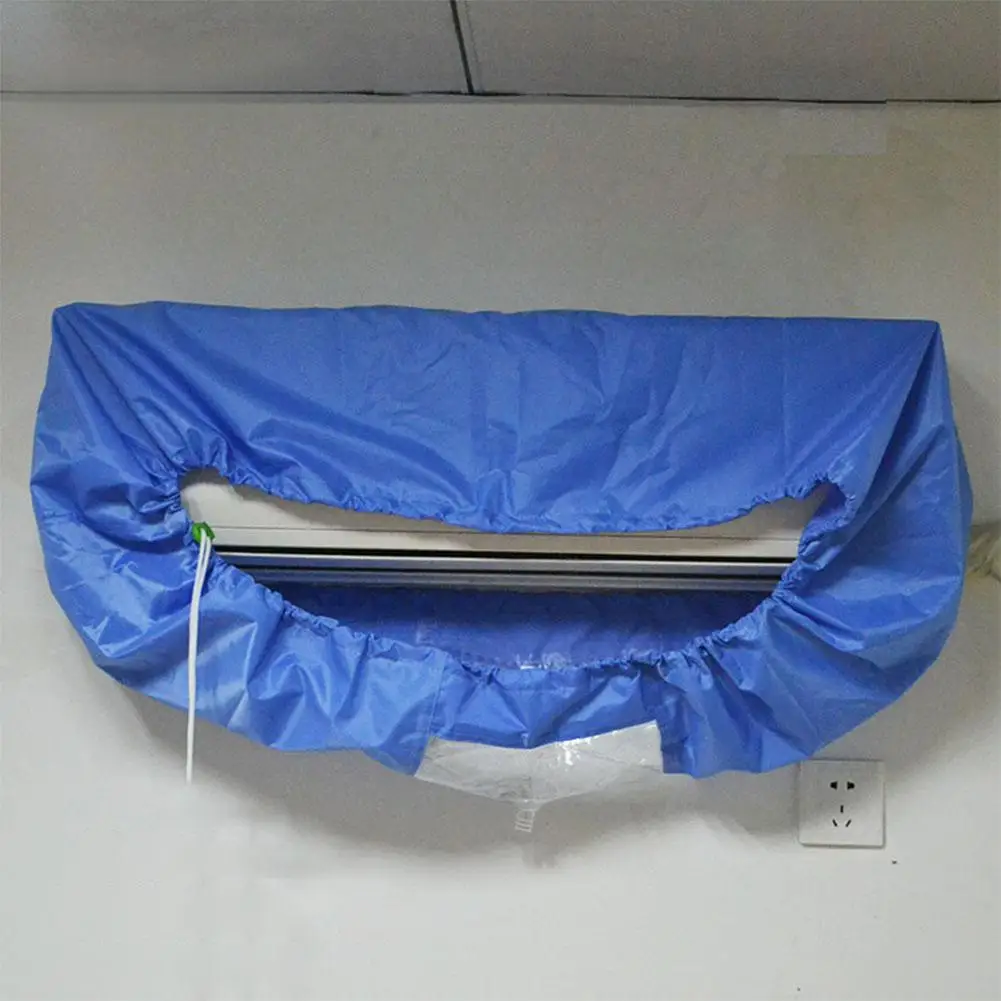 

DishyKooker Blue Air Conditioner Cover Cleaning Dust Washing Cover Clean Waterproof Protector