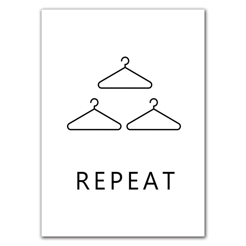 Laundry-Signs-Wall-Art-Canvas-Painting-Poster-Print-Black-White-Wash-Dry-Fold-Repeat-Molecular-Picture (10)