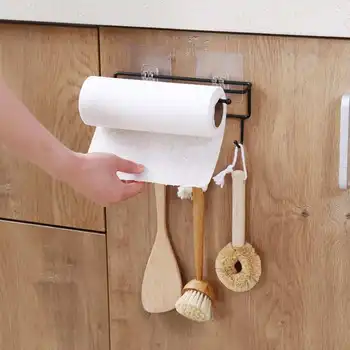 

iron storage paper towel holder free punch paper holder for bathroom kitchen living room durable roll holder