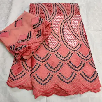 

7yards 100%cotton lace fabric duabi fabric 2020 high quality swiss voile lace in switzerland tissu african dry lace for party