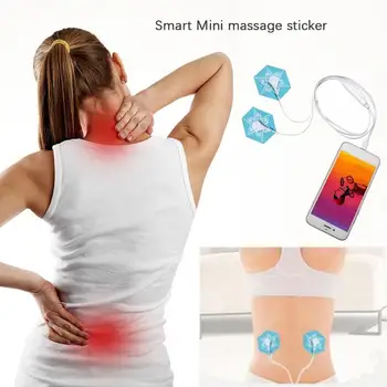 

Portable Mini Pulse Body Massager Mobile Phone Control Body Electrode Pad