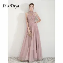 It's Yiya вечернее платье Элегантные платья трапециевидной формы с коротким рукавом Иллюзия плюс размер женские вечерние платья de Soiree E1086